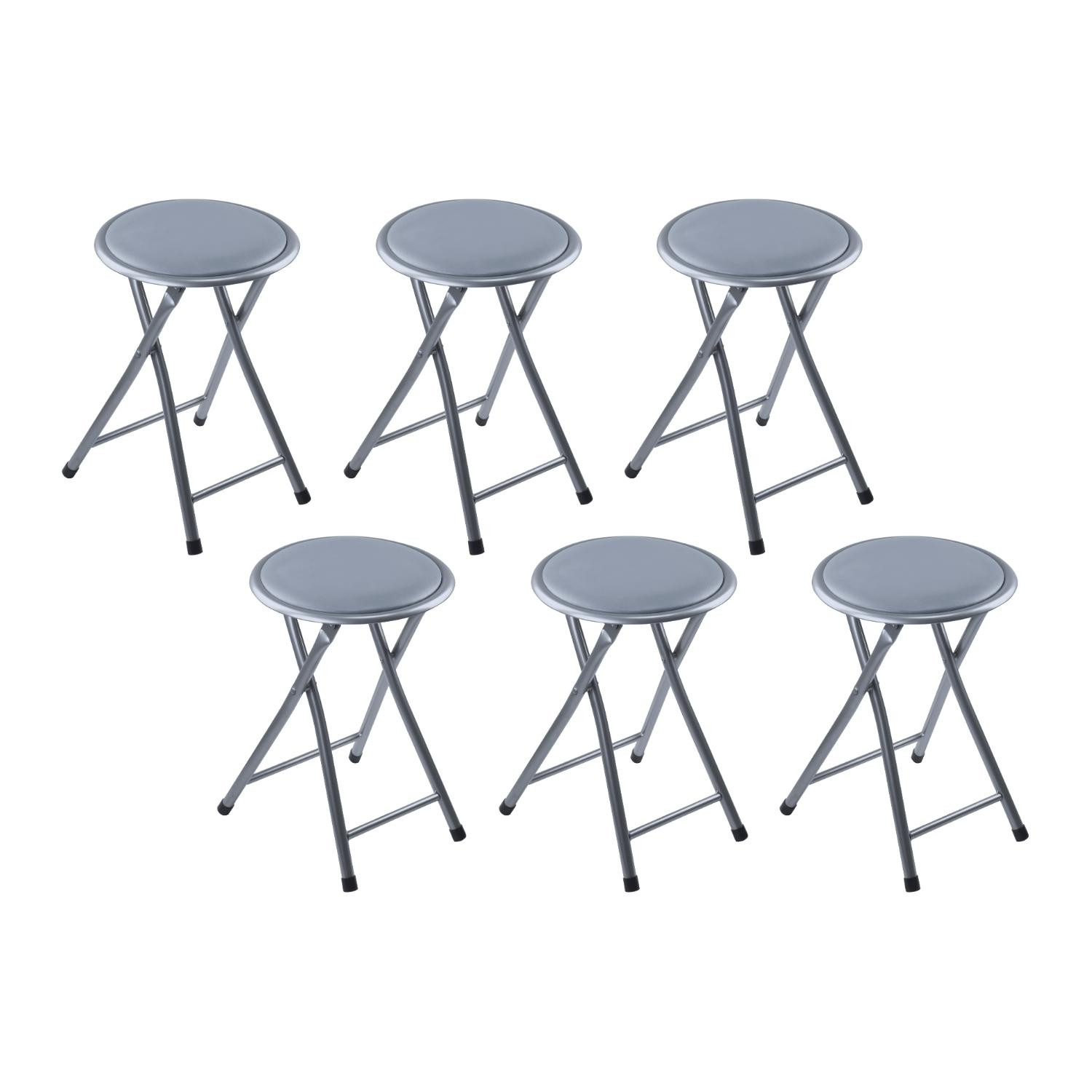 Pack 6 Taburetes Plegables Bajos 30x31x45cm 7house Taburetes 1